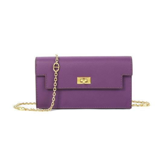 Elegant Leather Crossbody Wallet Clutch