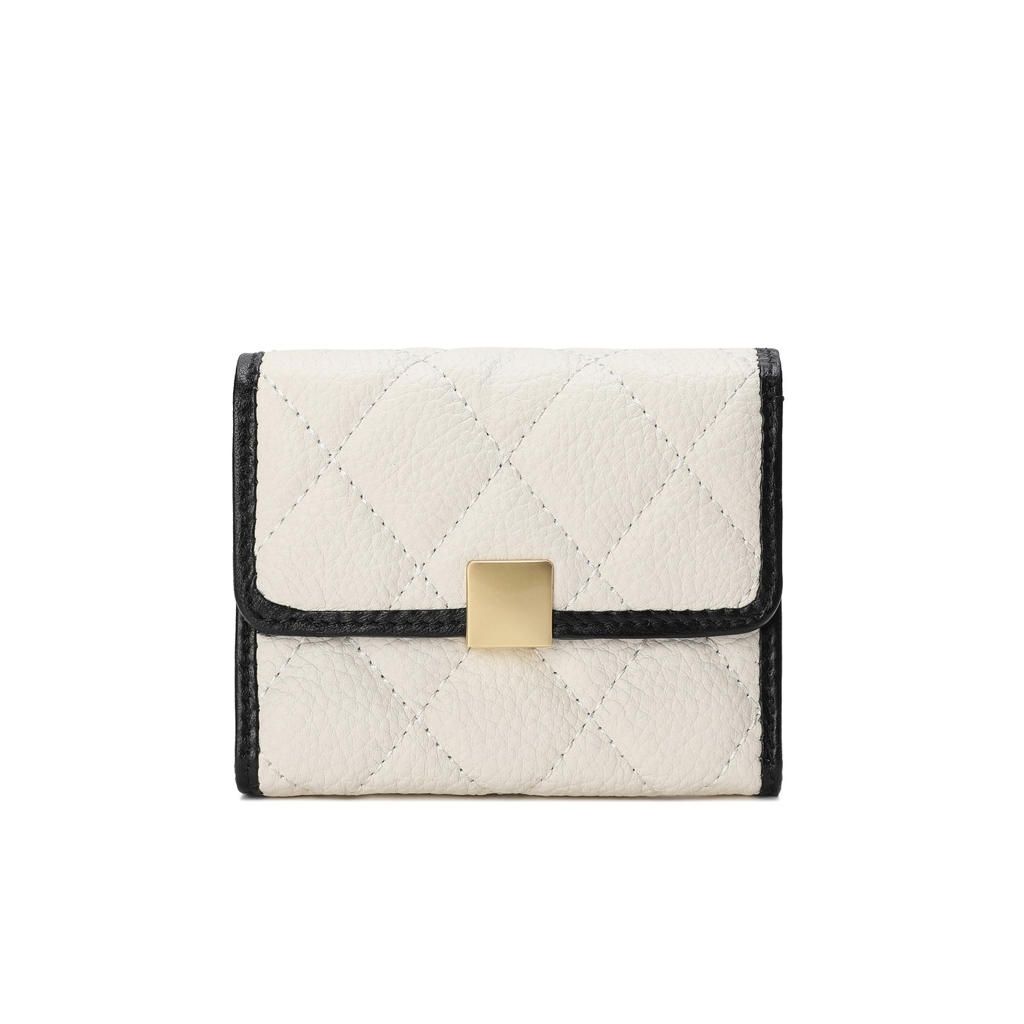 Tiffany & Fred Two Tone Full-Grain Quilted Wallet