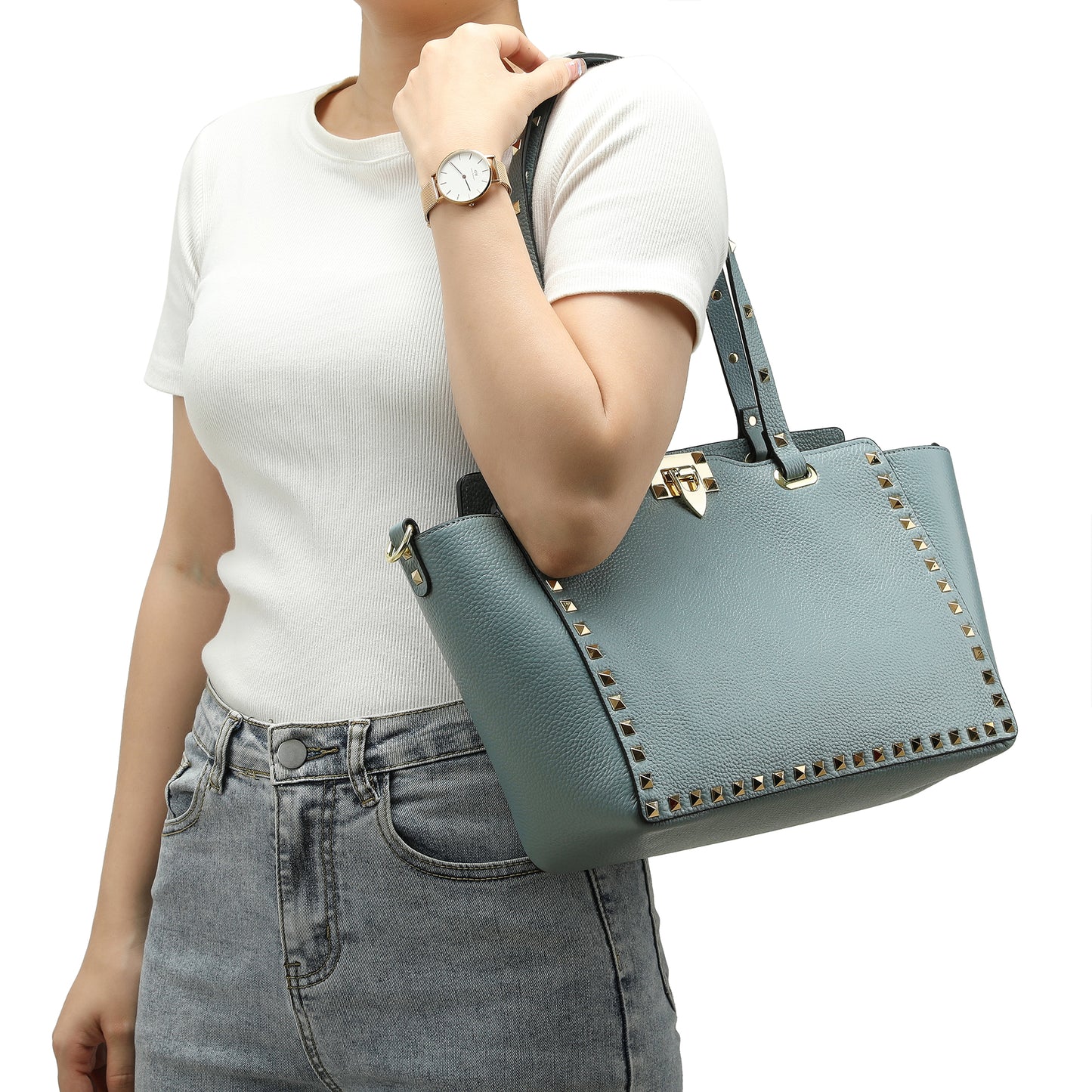 Tiffany & Fred Full-Grain Leather Tote