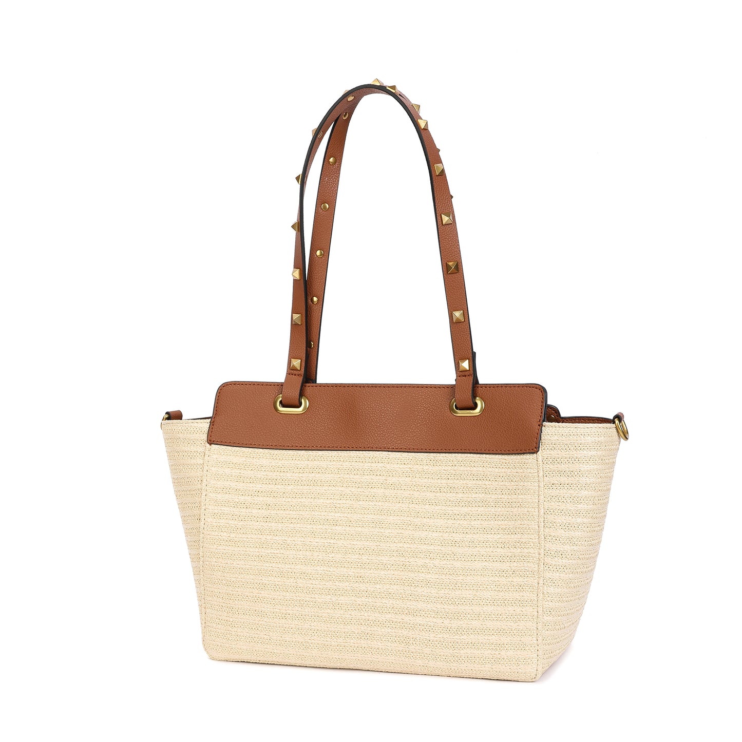 Raffia & Leather Tote