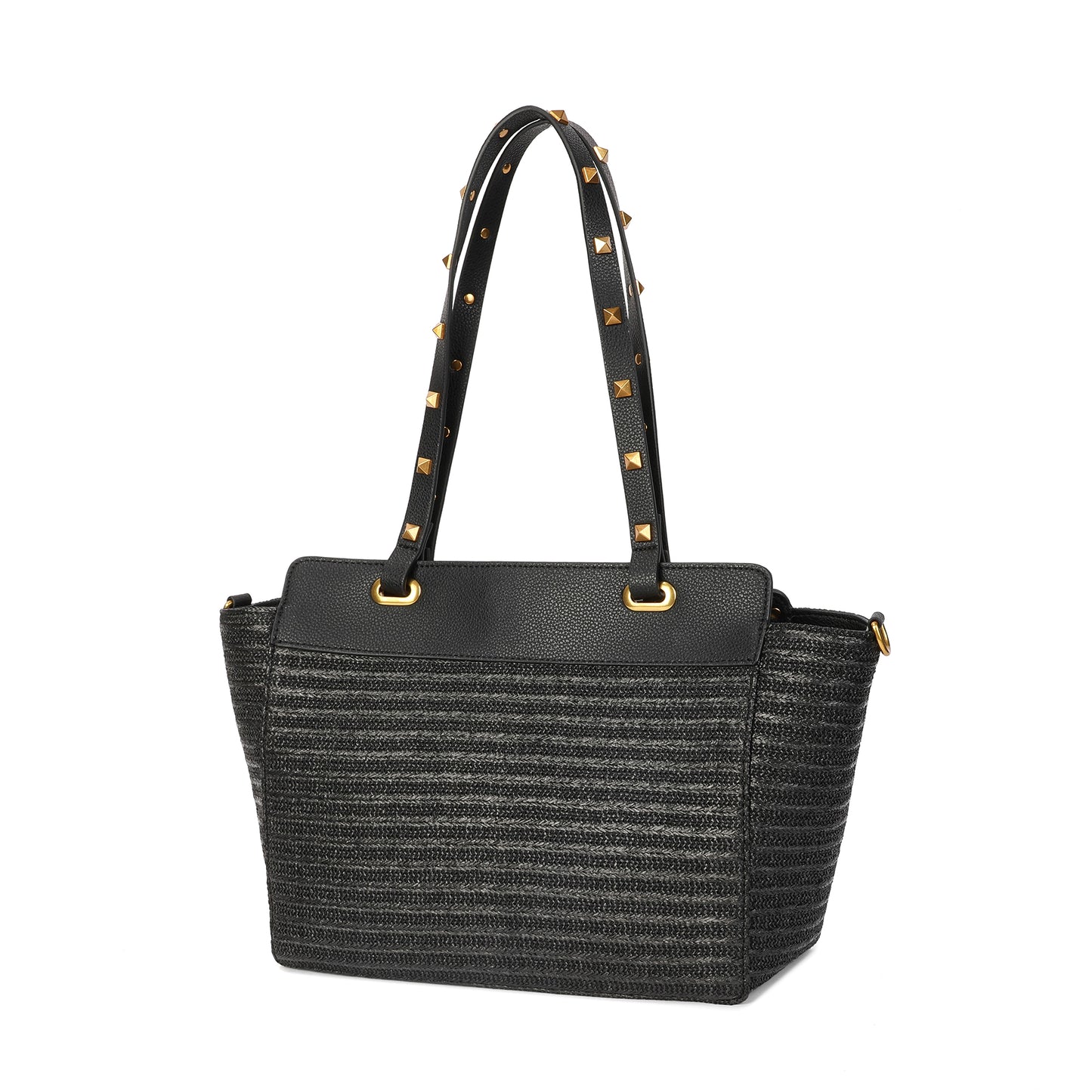 Raffia & Leather Tote