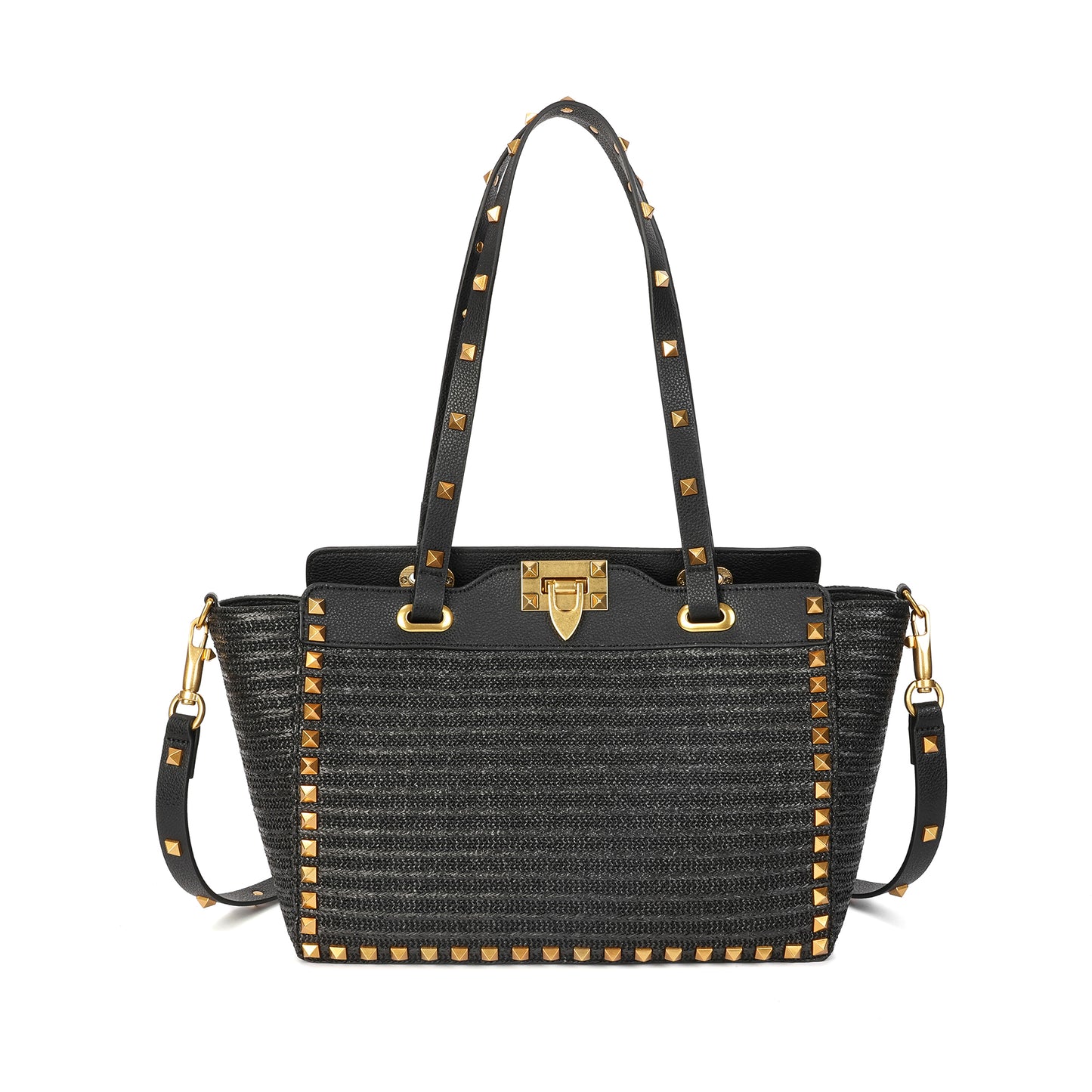 Raffia & Leather Tote