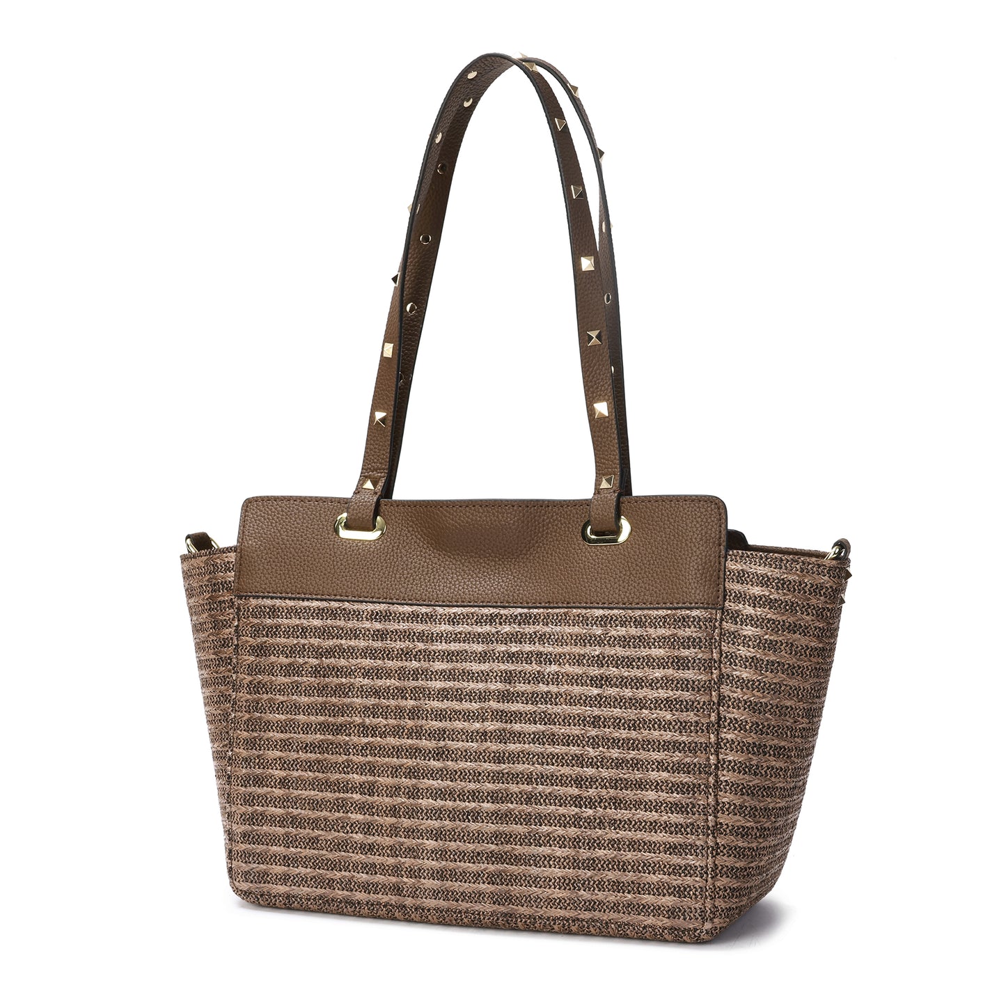 Raffia & Leather Tote