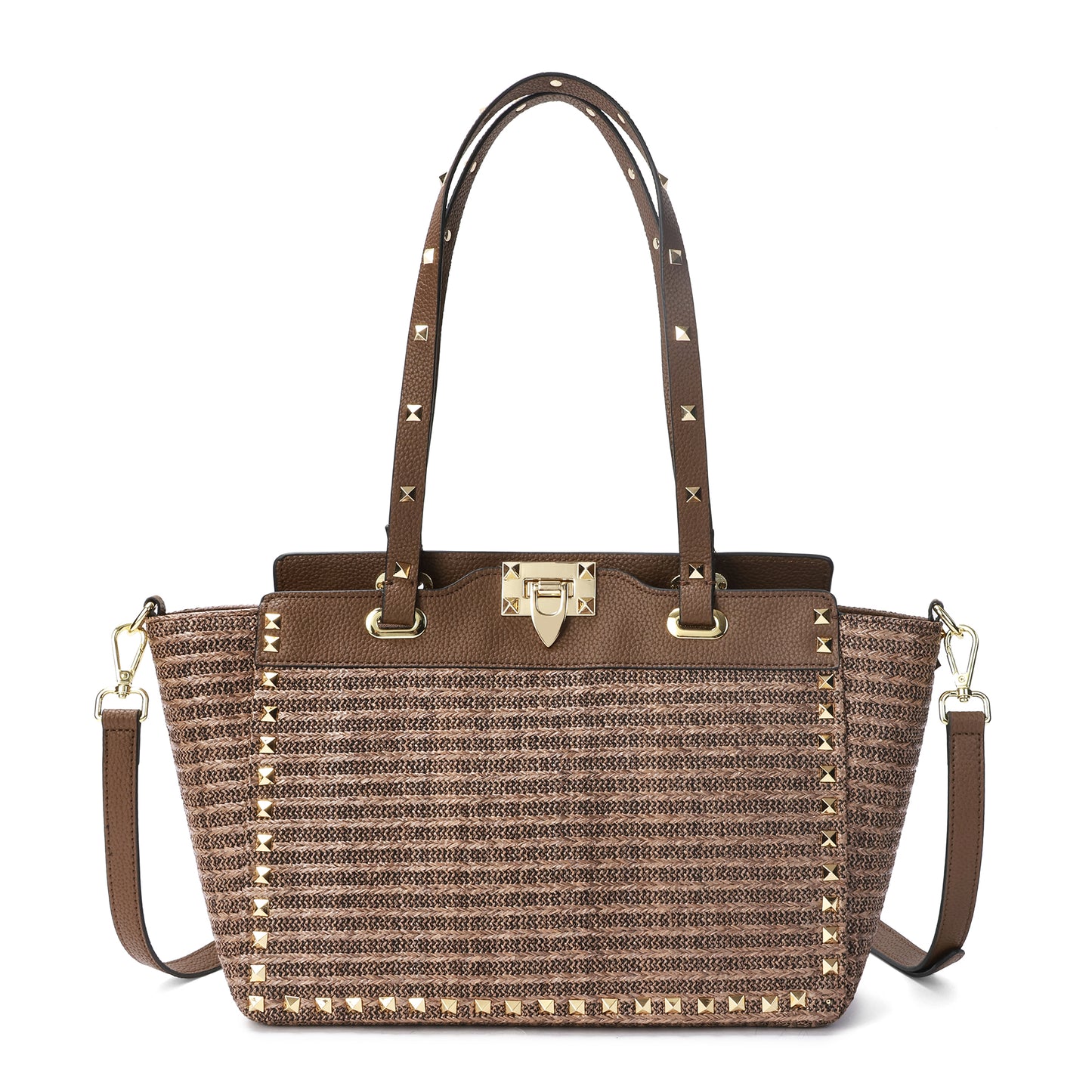 Raffia & Leather Tote