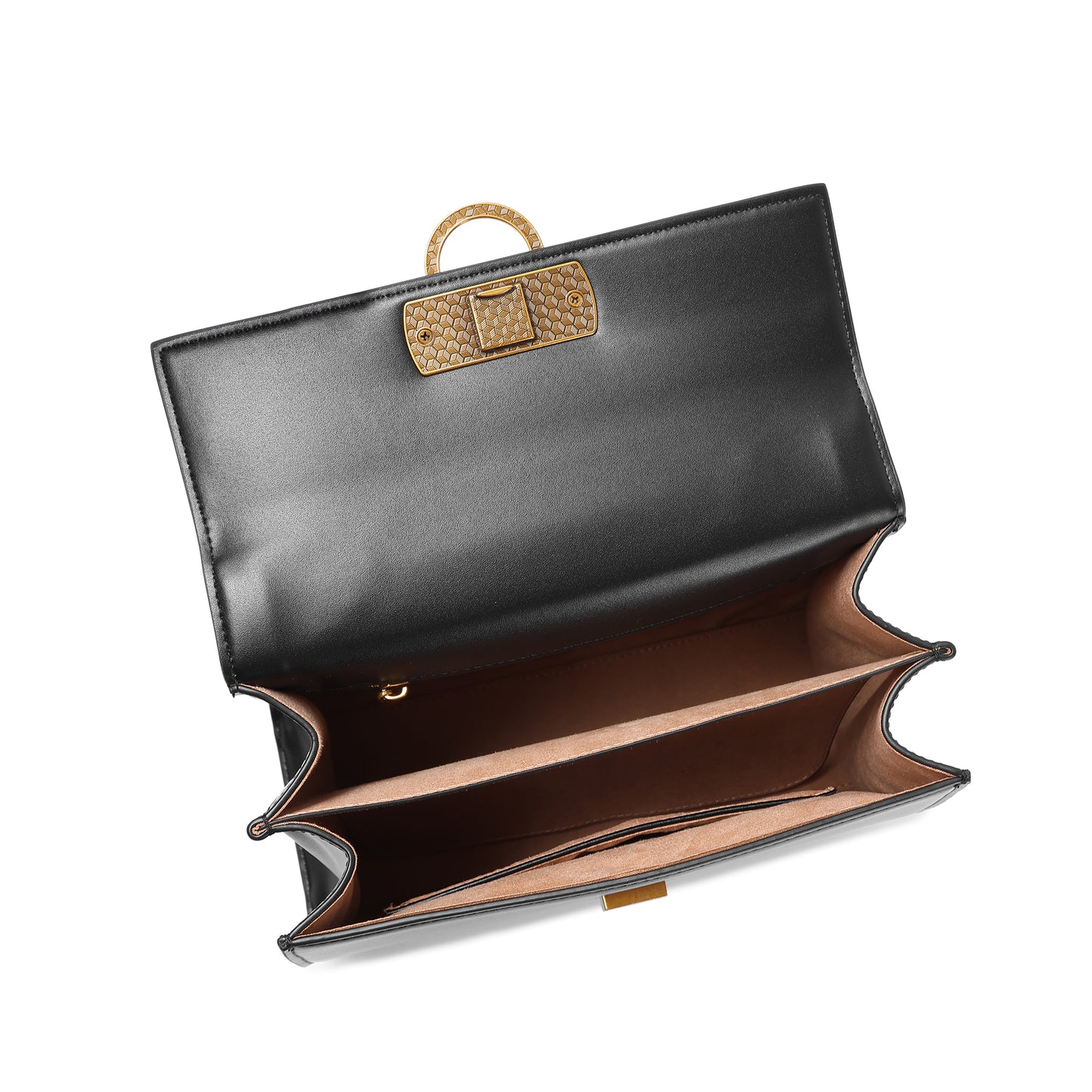 Elegant Structured Leather Top Handle Bag