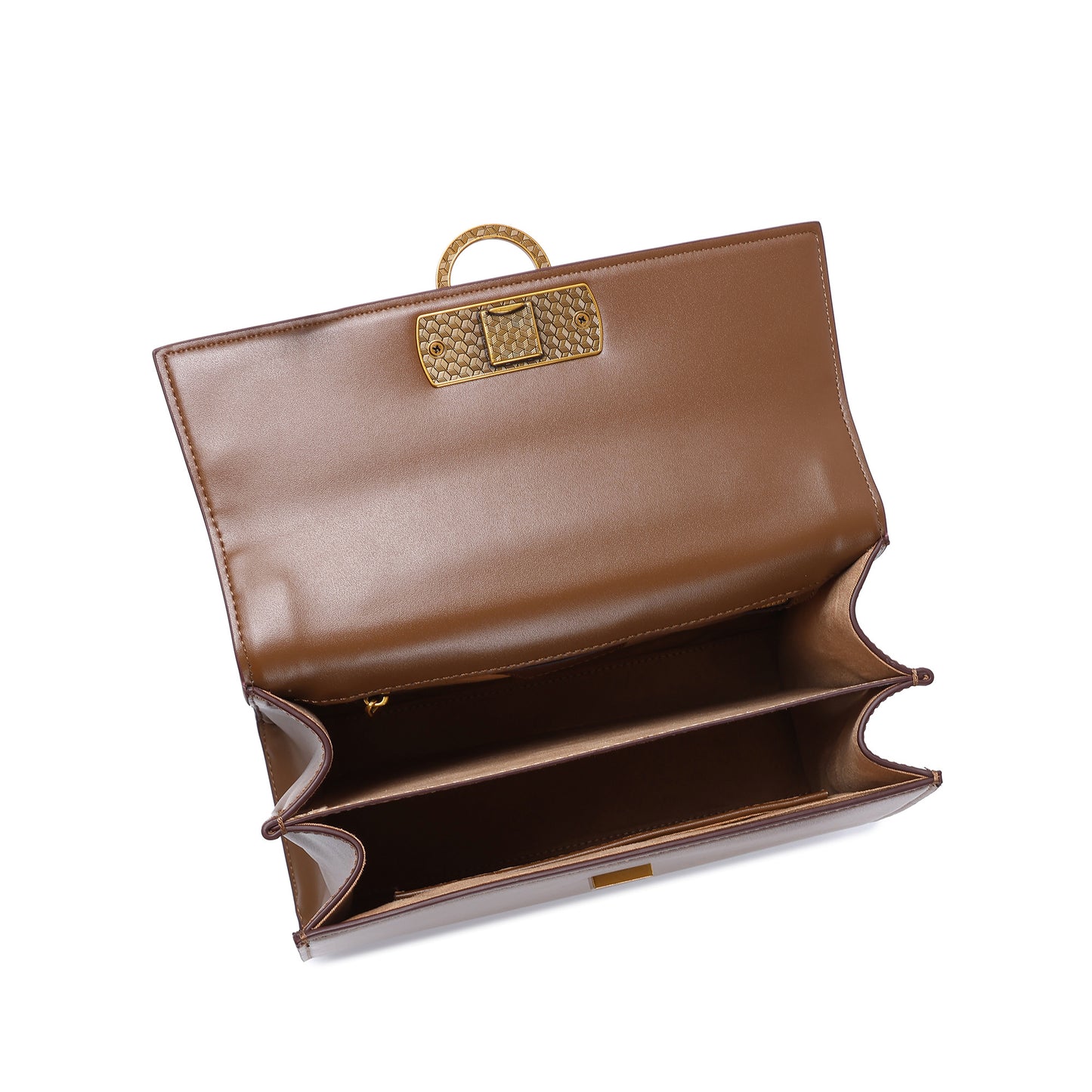 Elegant Structured Leather Top Handle Bag