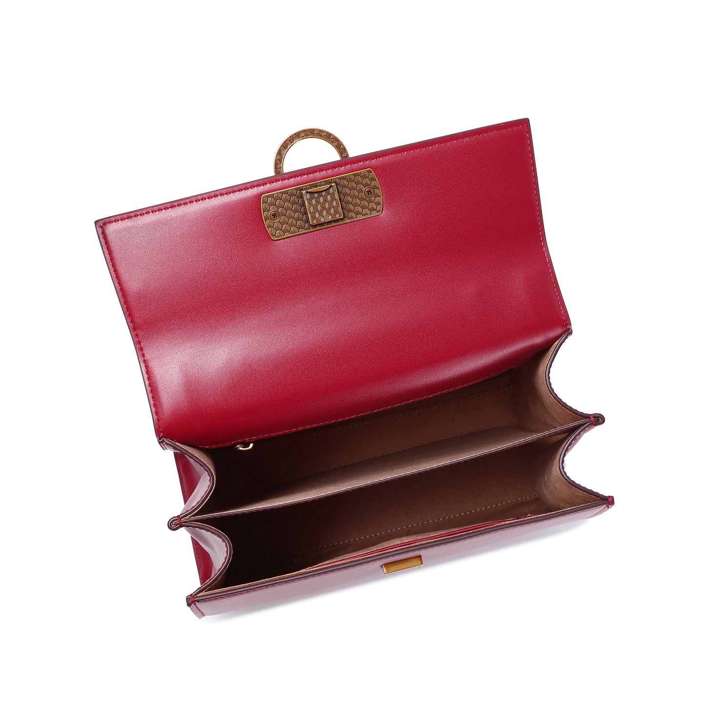 Elegant Structured Leather Top Handle Bag