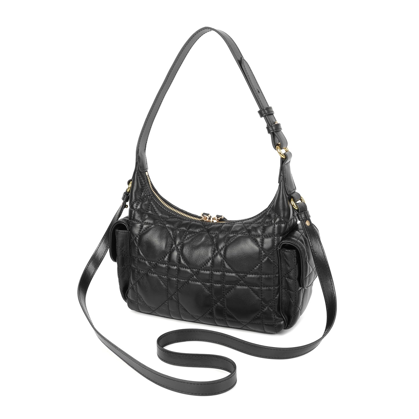 Quilted Lambskin Leather Shoulder Bag