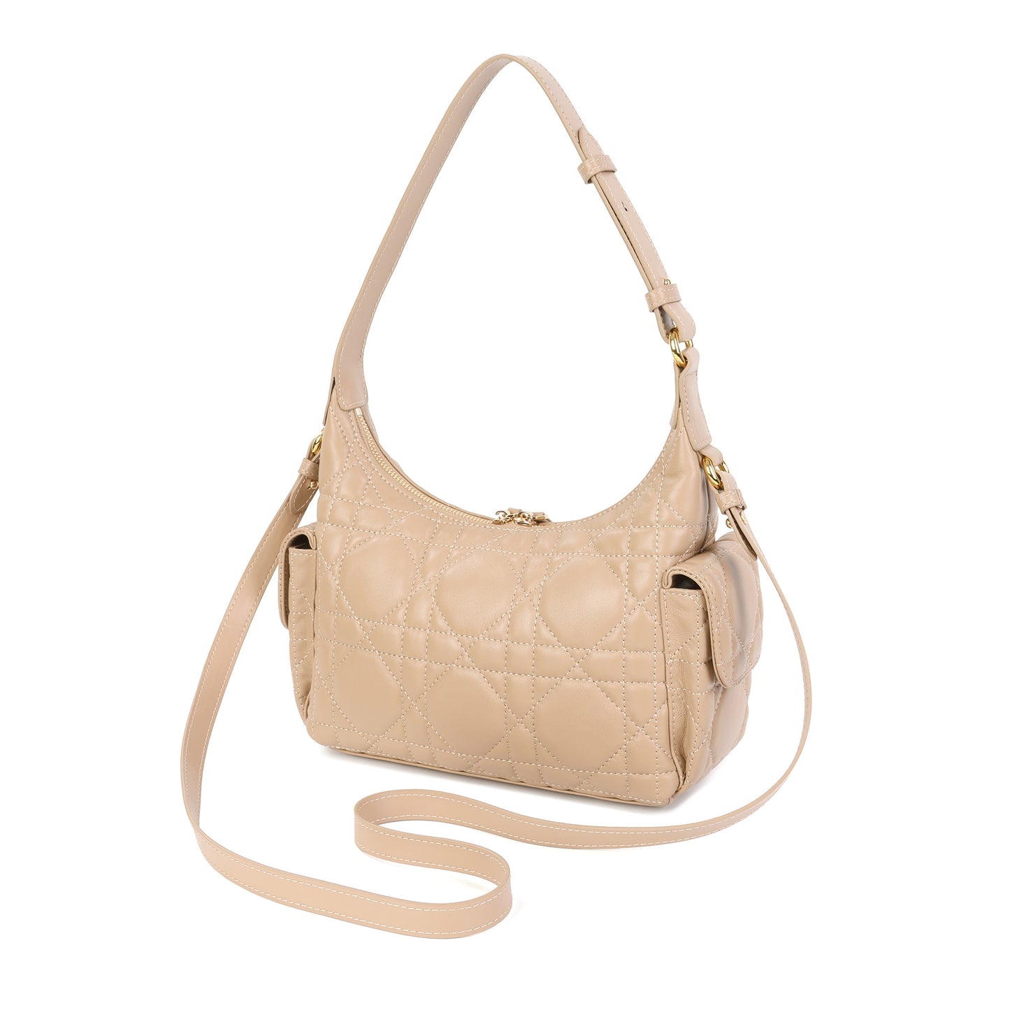 Quilted Lambskin Leather Shoulder Bag