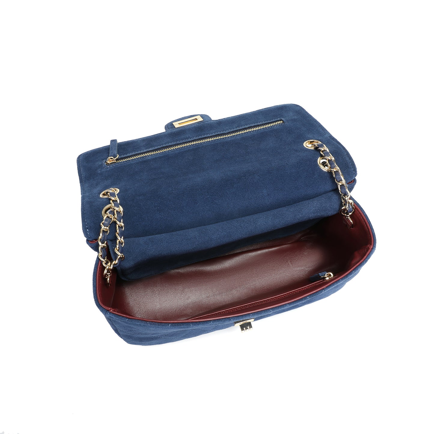 Suede & Woven Leather Convertible Shoulder & Crossbody Bag