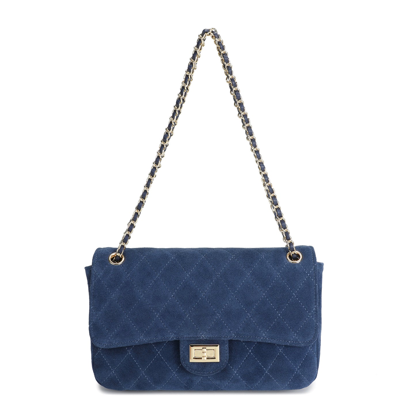 Suede & Woven Leather Convertible Shoulder & Crossbody Bag