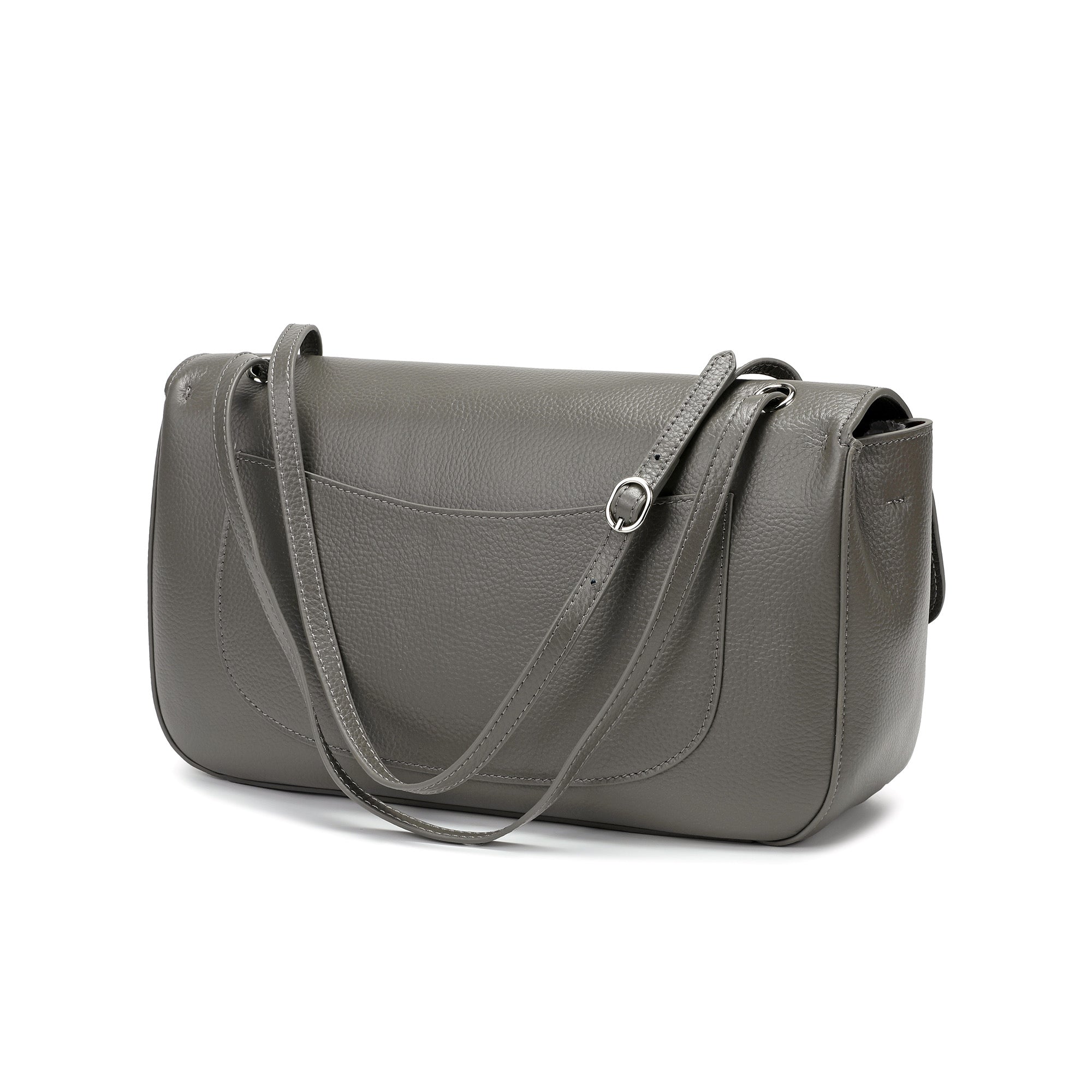 Pebbled Leather Turn-Lock Shoulder Bag – Tiffany & Fred Paris