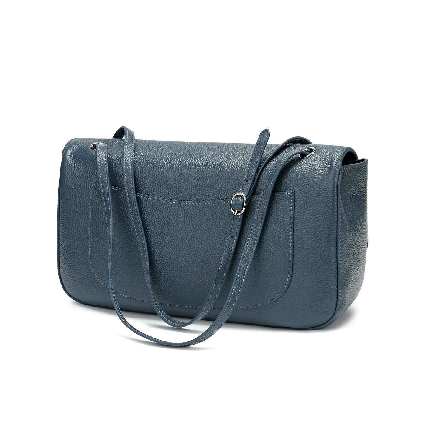 Pebbled Leather Turn-Lock Shoulder Bag