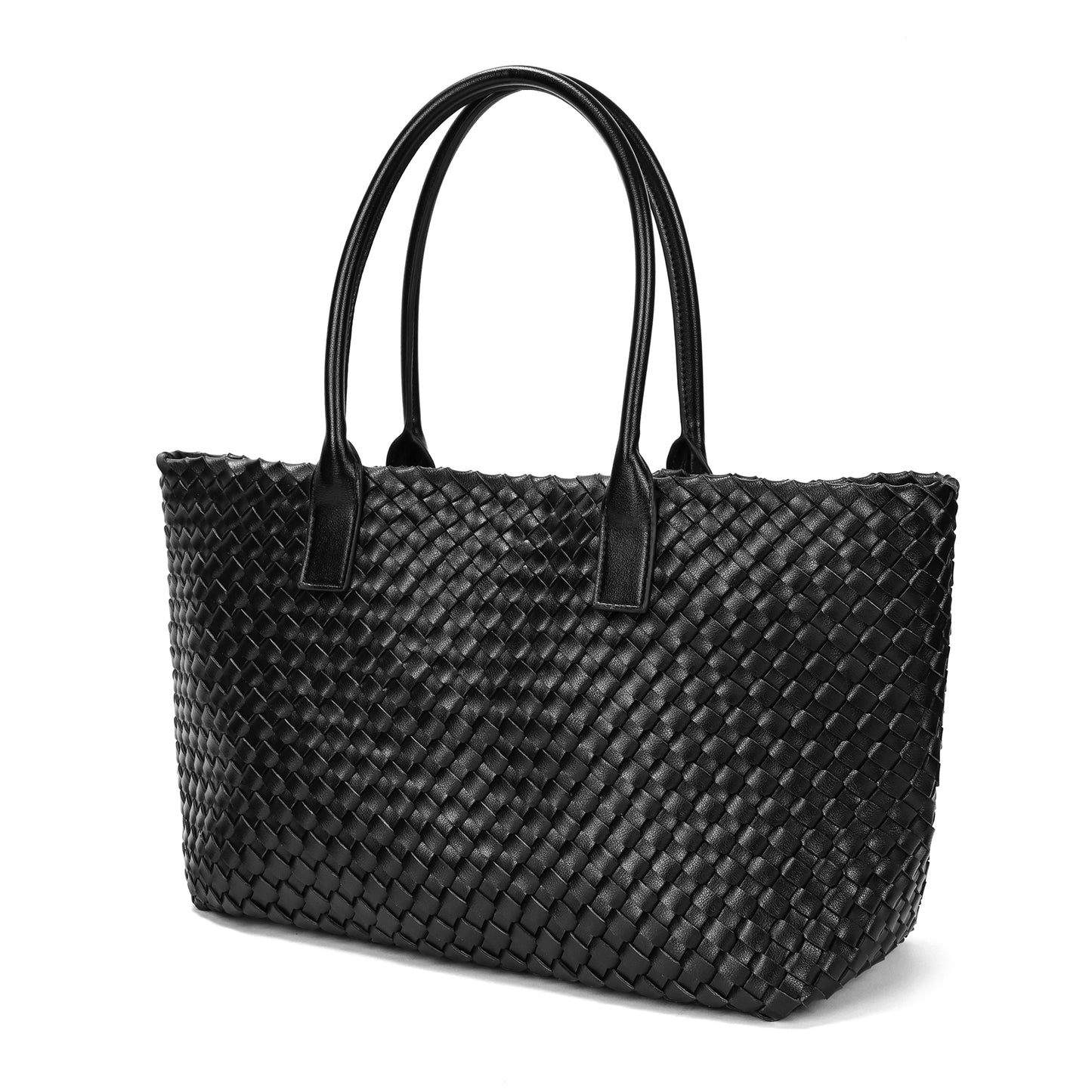 Large Hand-Woven Leather Tote Bag