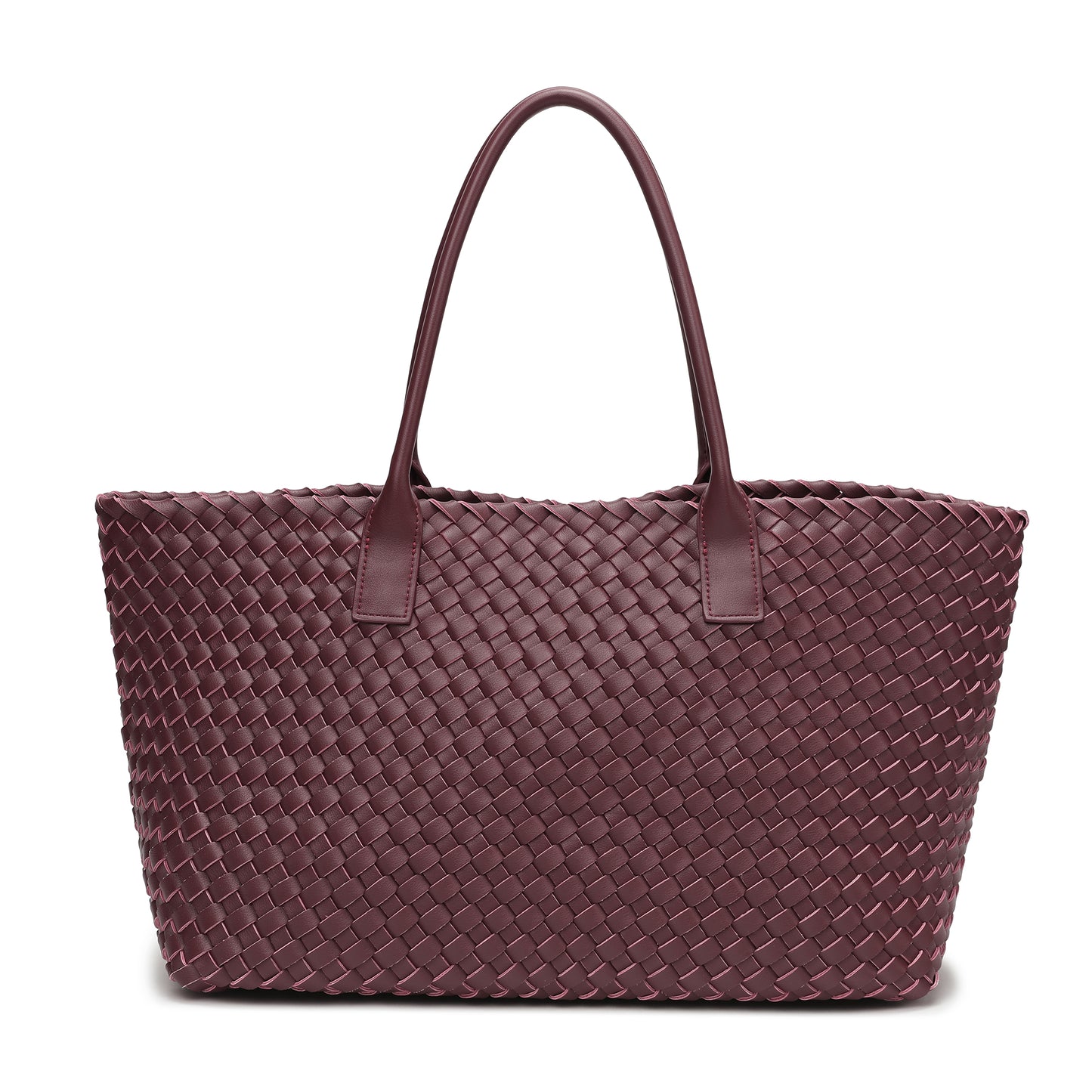 Large Hand-Woven Leather Tote Bag