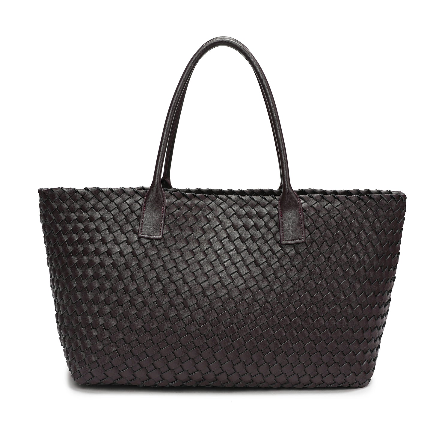 Large Hand-Woven Leather Tote Bag