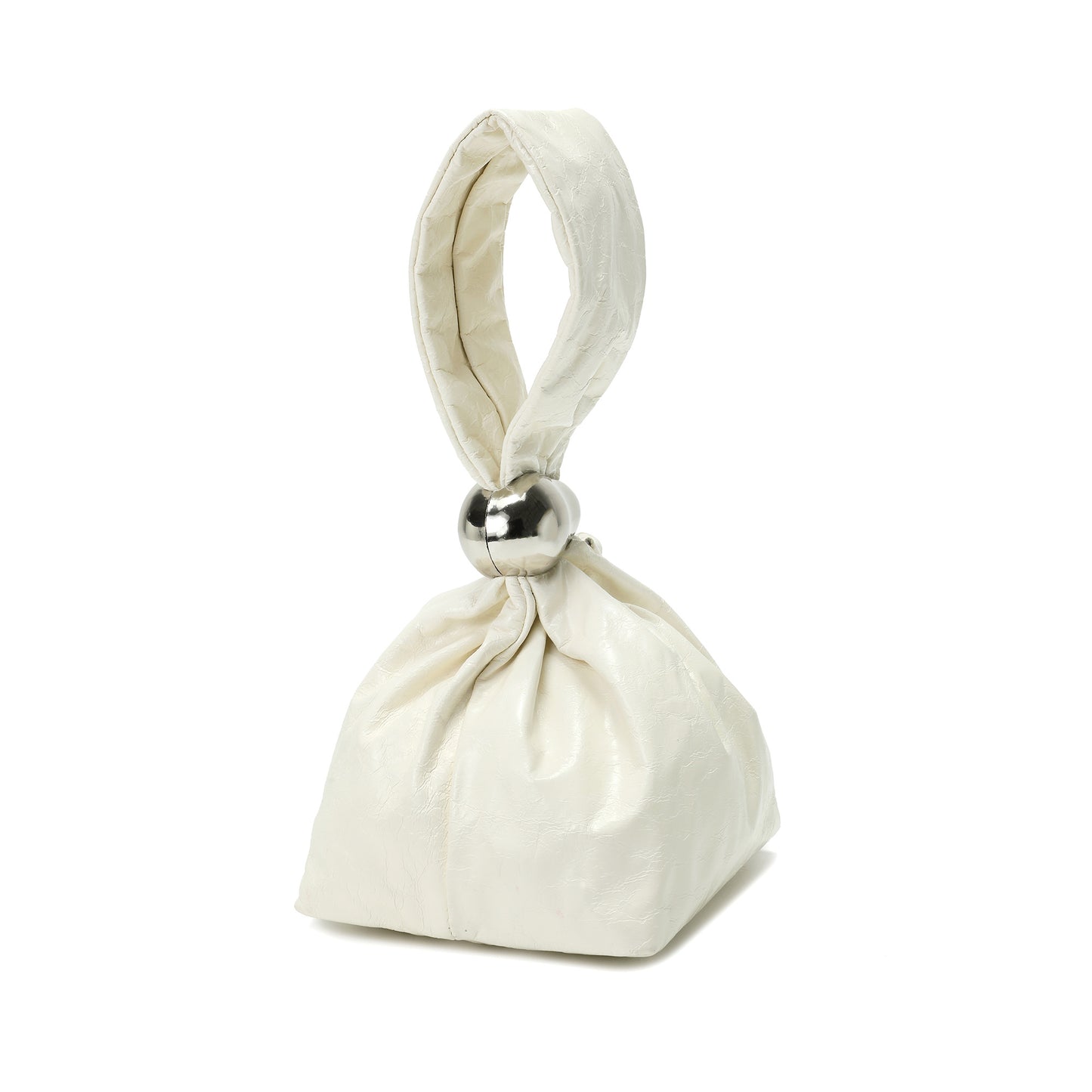 Soft Leather Knot Handle Mini Pouch