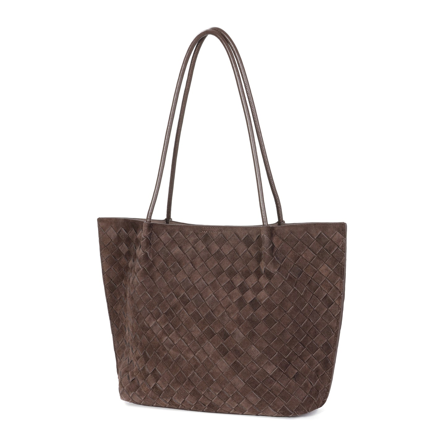 Woven Suede Leather Tote Bag