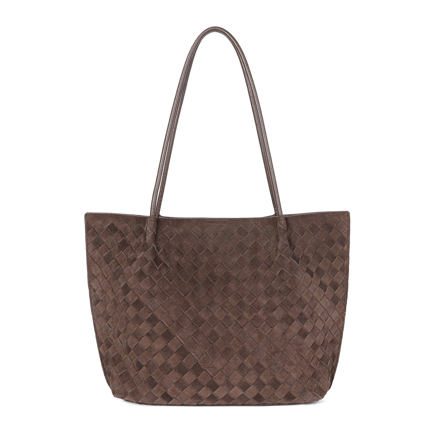 Woven Suede Leather Tote Bag