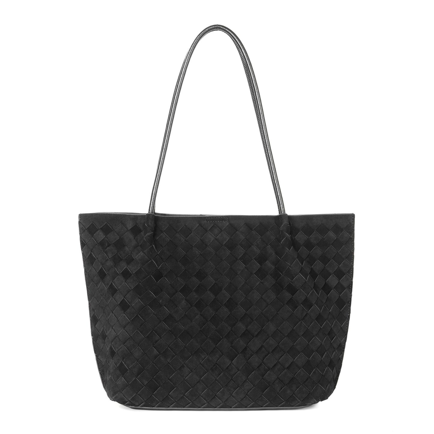 Woven Suede Leather Tote Bag
