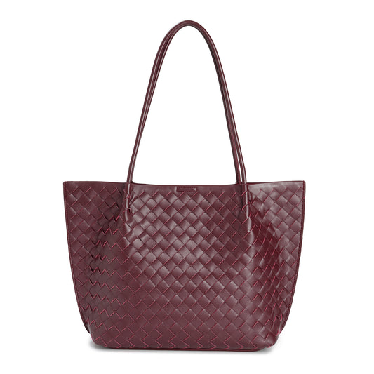 Elegant Woven Leather Tote Bag