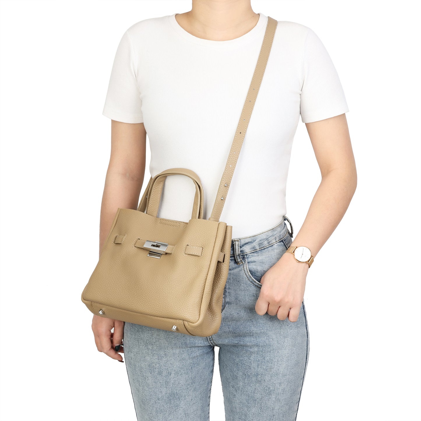 Elegant Mini Top Handle Bag with Adjustable Strap