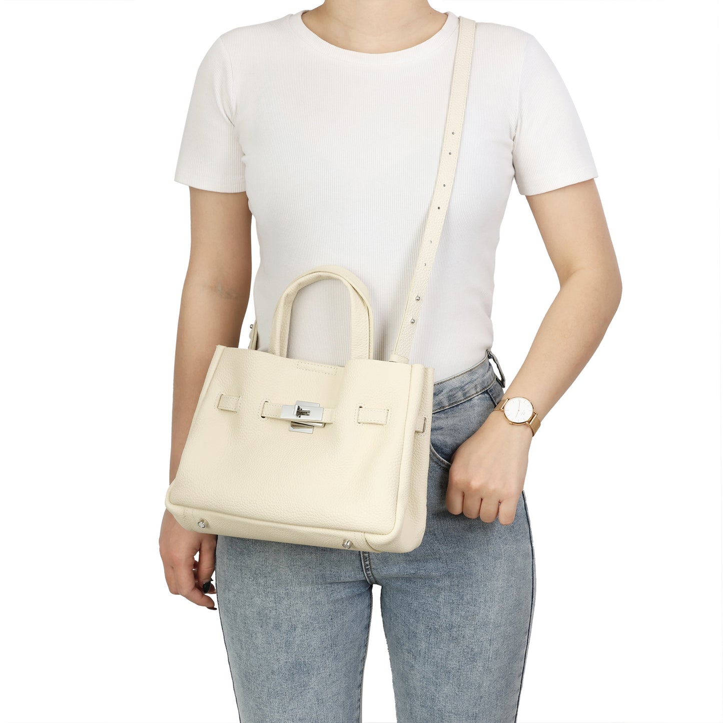 Elegant Mini Top Handle Bag with Adjustable Strap