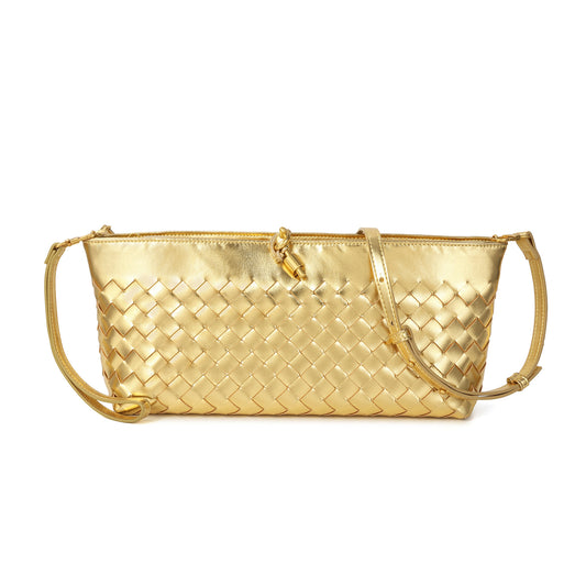 Tiffany & Fred Paris Woven Leather Clutch/Shoulder Bag