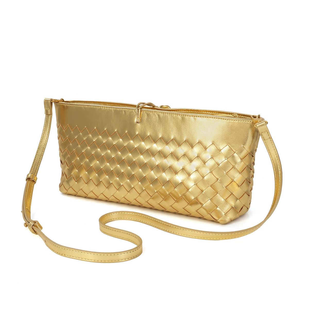 Tiffany & Fred Paris Woven Leather Clutch/Shoulder Bag