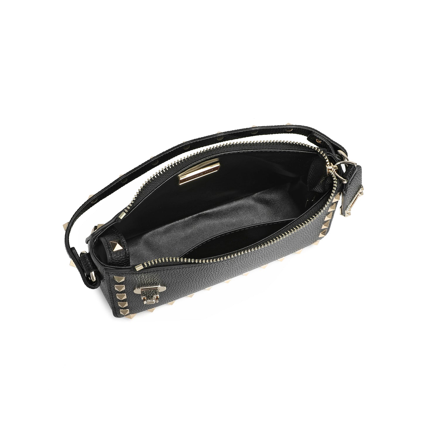 Metallic Studded Convertible Shoulder Bag