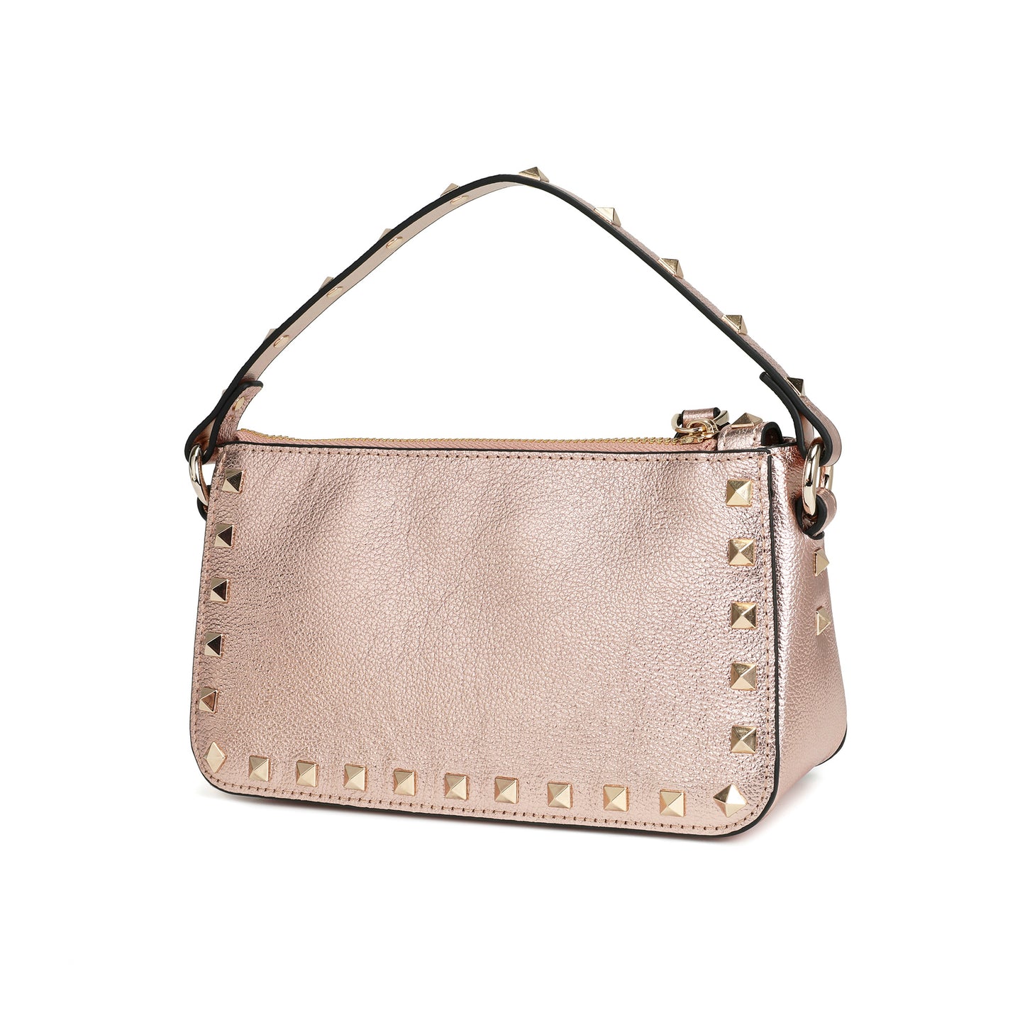 Metallic Studded Convertible Shoulder Bag
