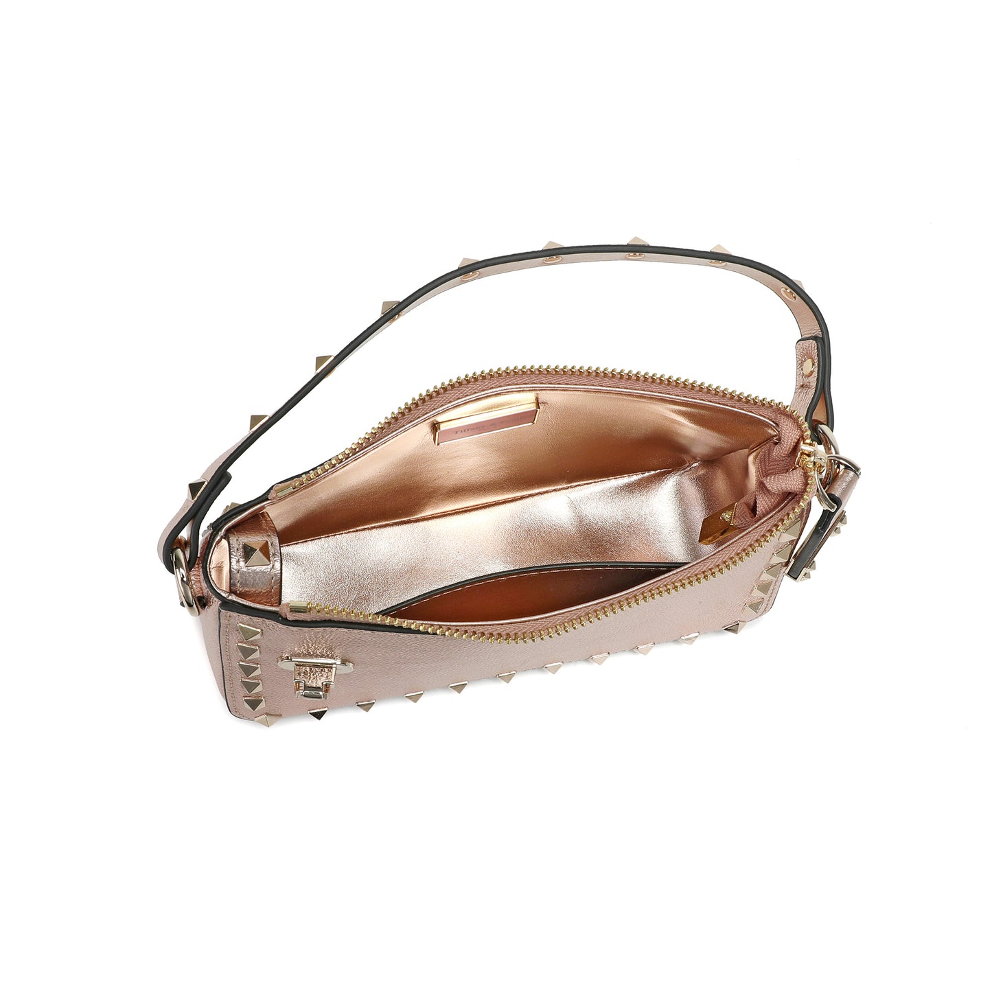 Metallic Studded Convertible Shoulder Bag