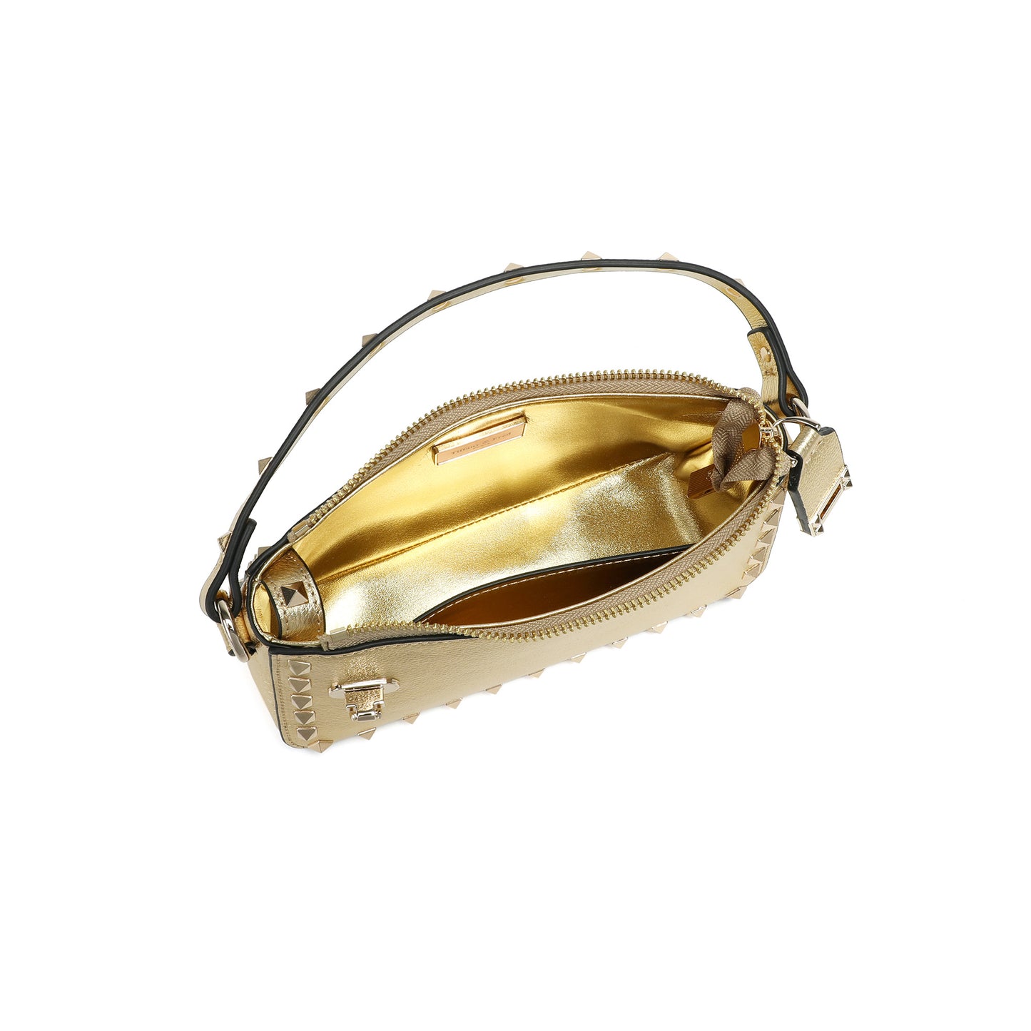 Metallic Studded Convertible Shoulder Bag