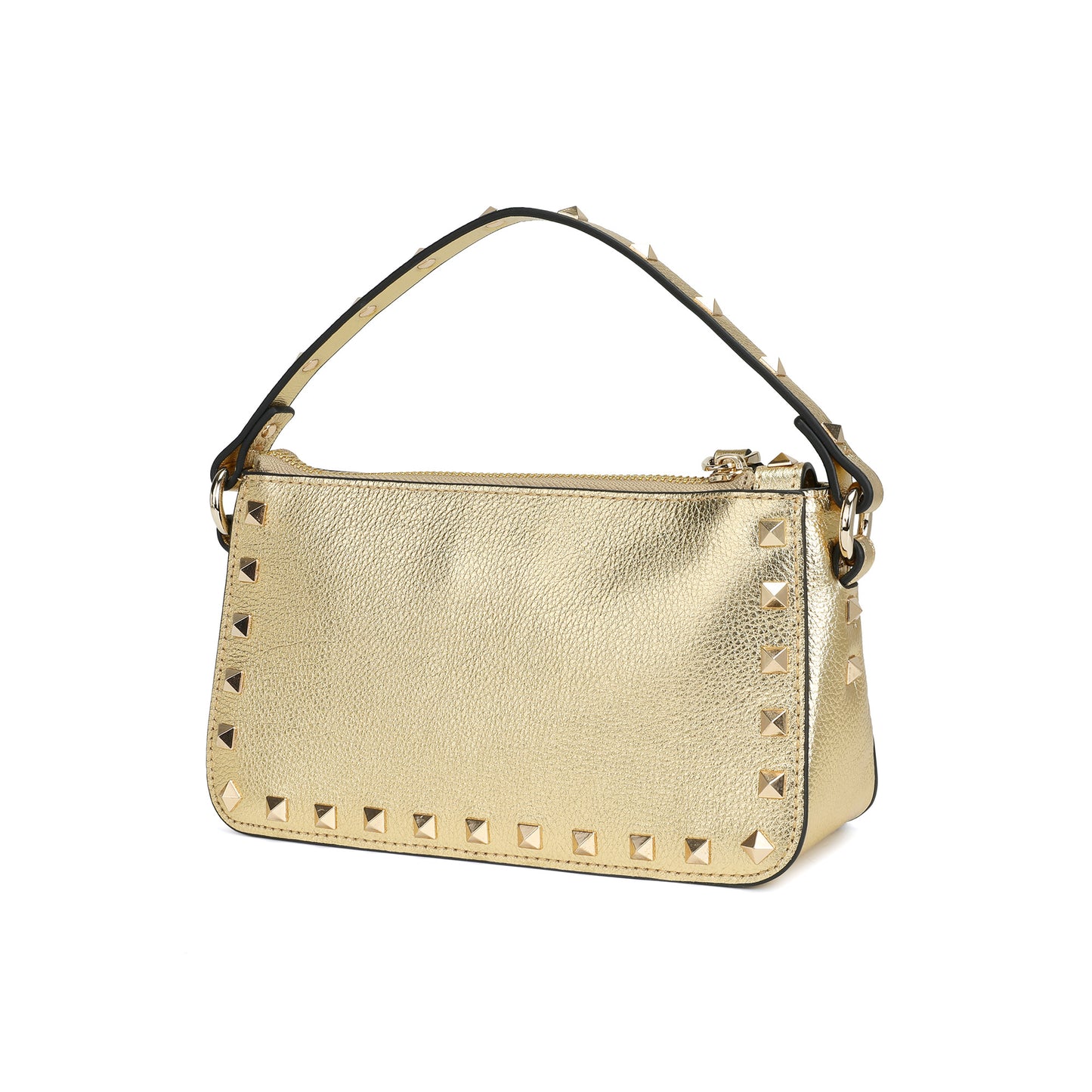 Metallic Studded Convertible Shoulder Bag