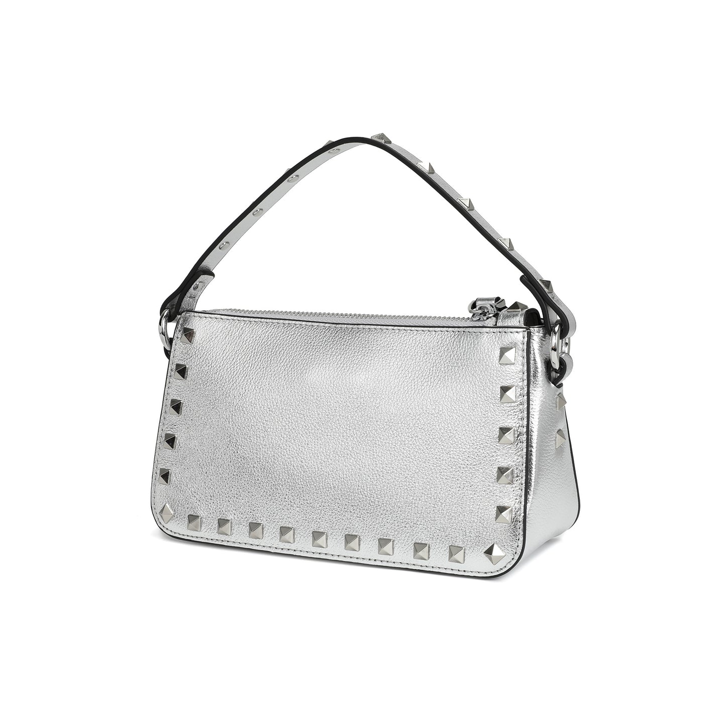Metallic Studded Convertible Shoulder Bag