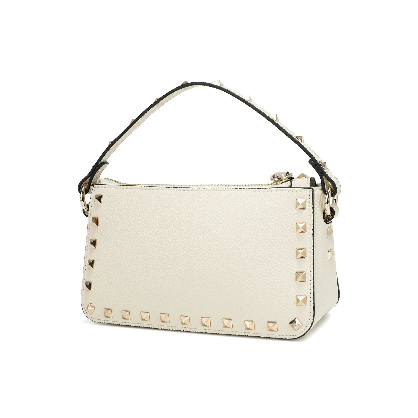 Metallic Studded Convertible Shoulder Bag