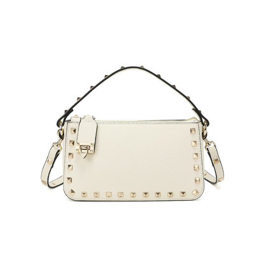 Metallic Studded Convertible Shoulder Bag