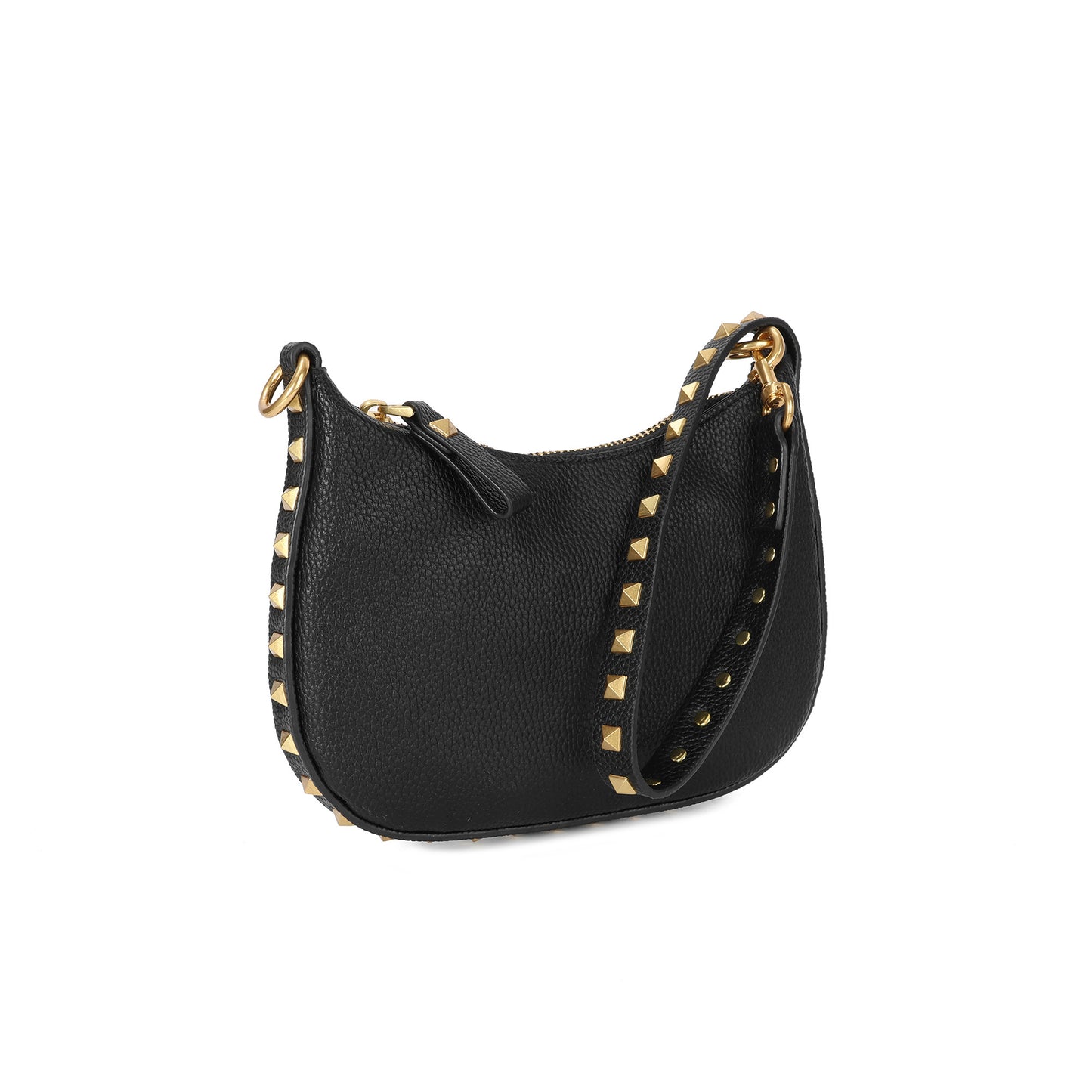 Tiffany & Fred Studded Crossbody/Shoulder Leather Bag