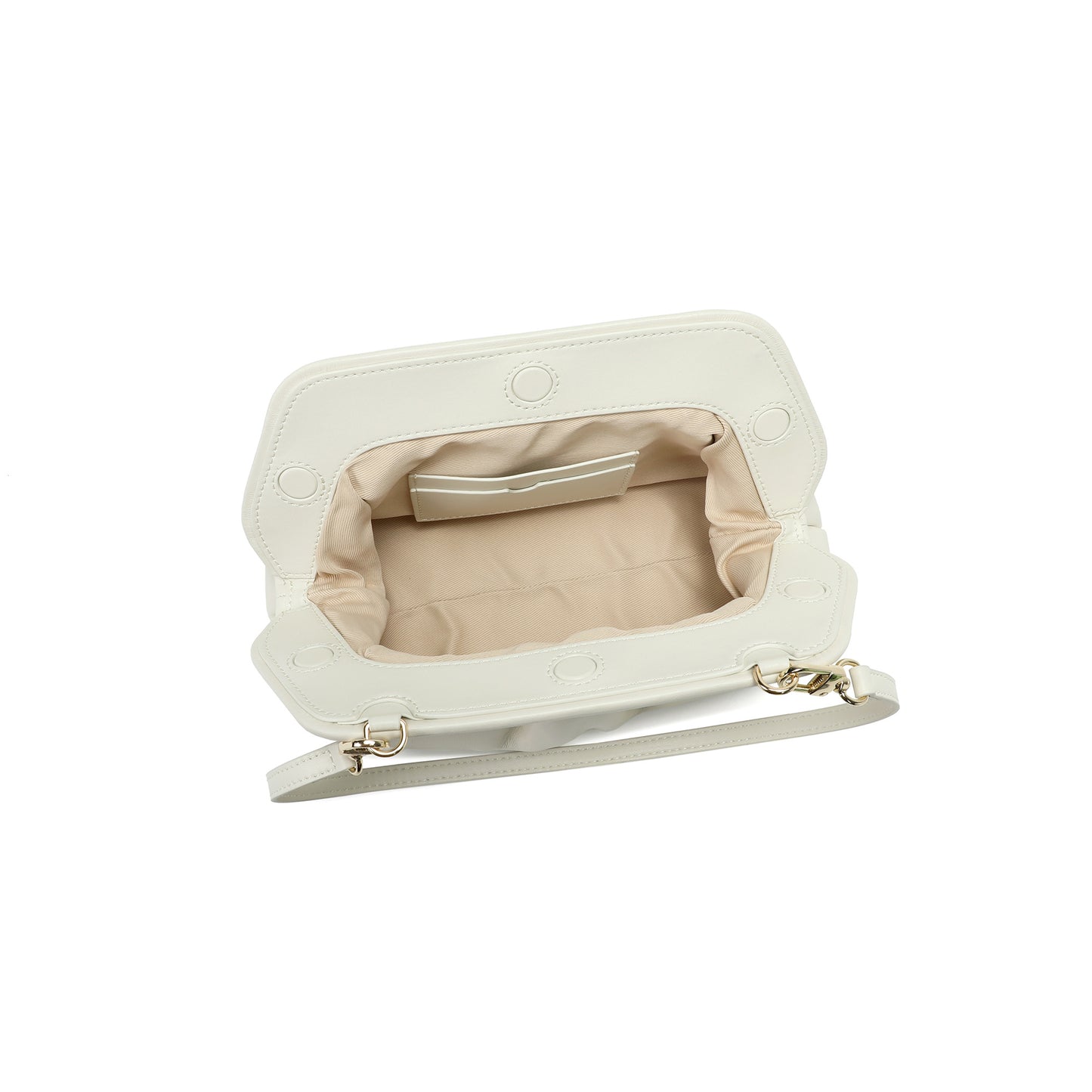 Soft Leather Frame Crossbody Clutch