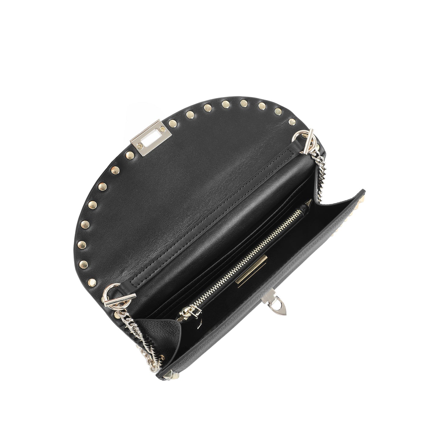 Studded Leather Clutch/Crossbody Bag