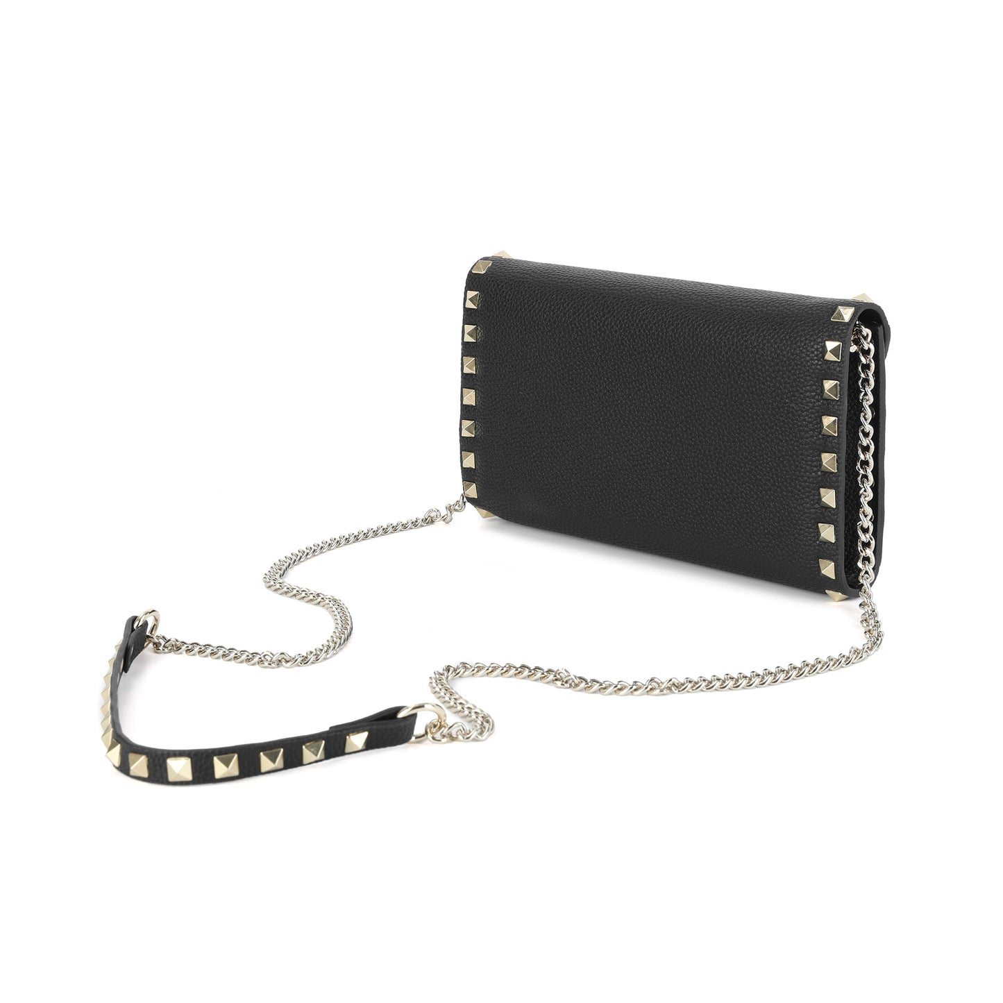 Studded Leather Clutch/Crossbody Bag