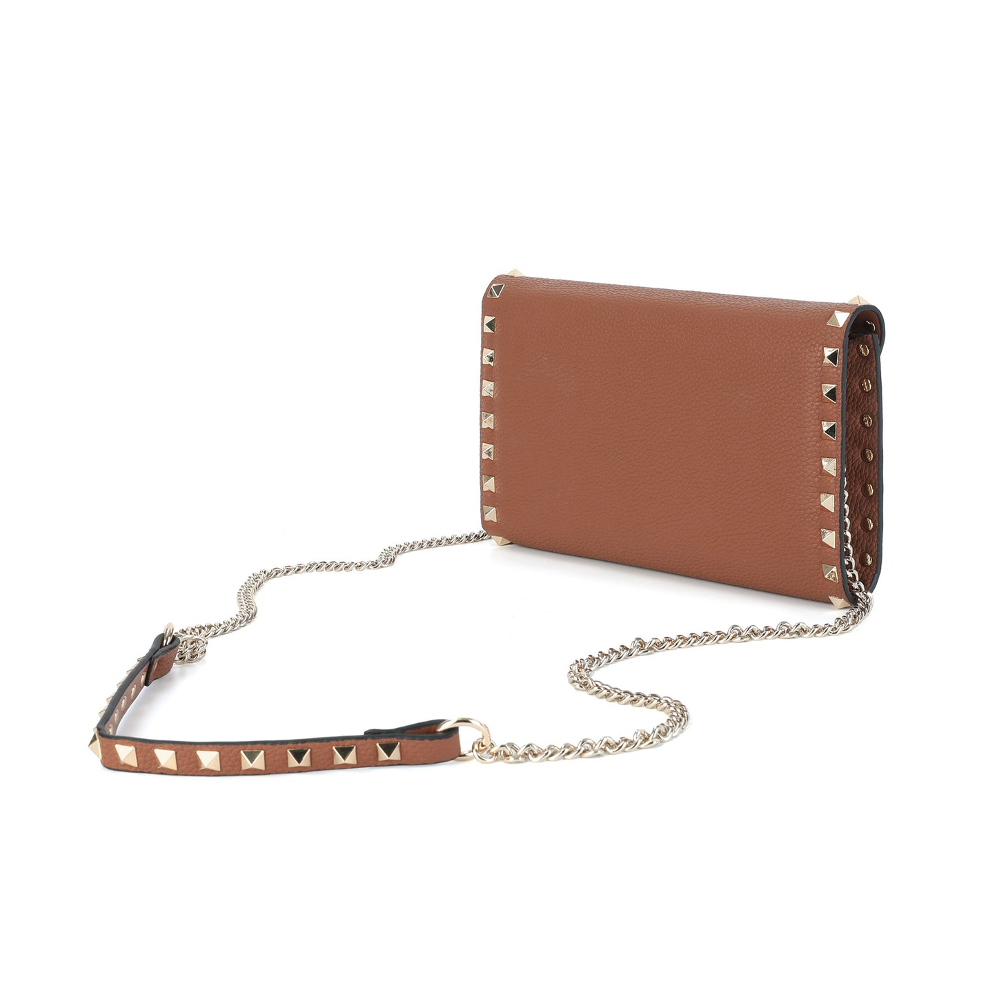 Studded Leather Clutch/Crossbody Bag