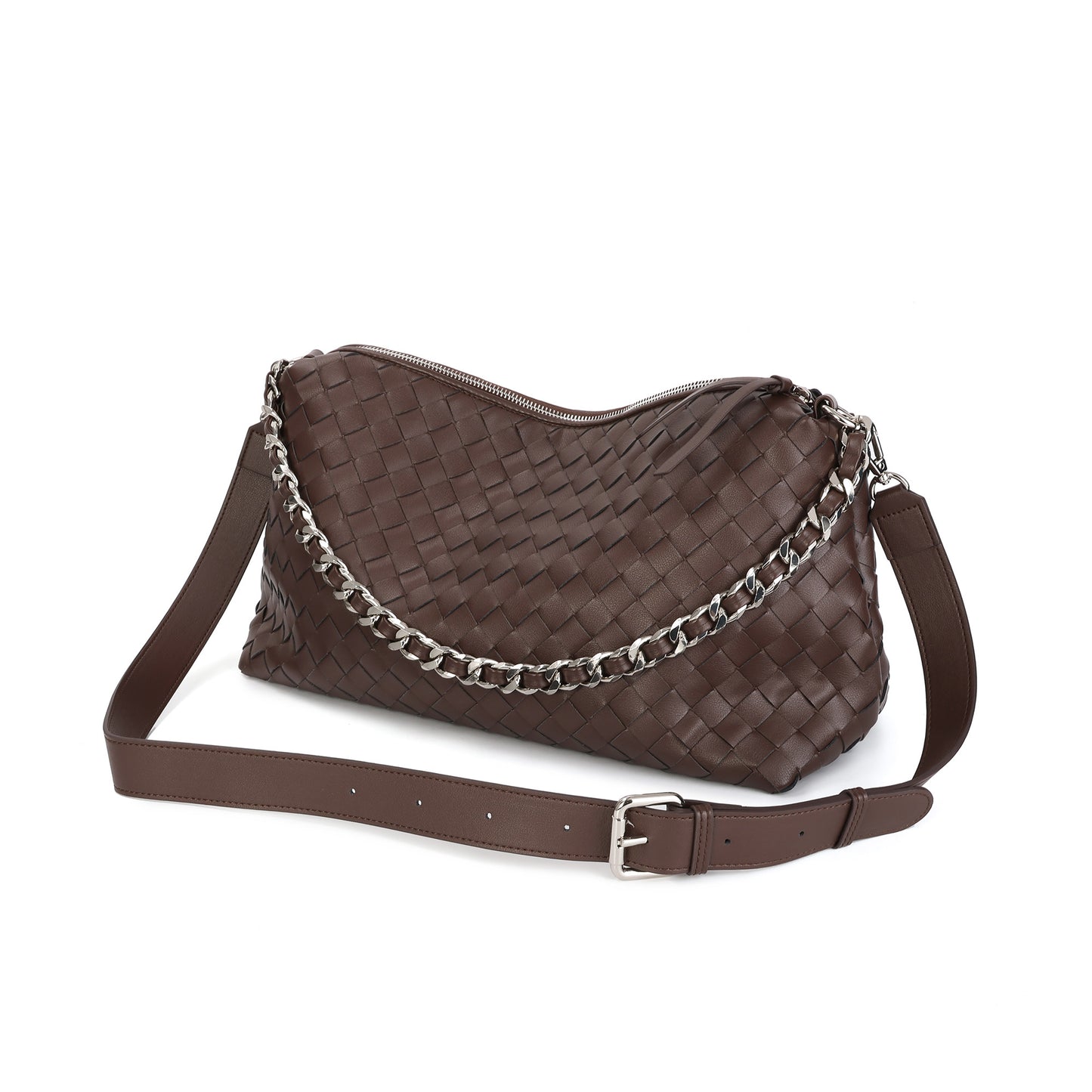 Hand-Woven Leather Hobo Bag