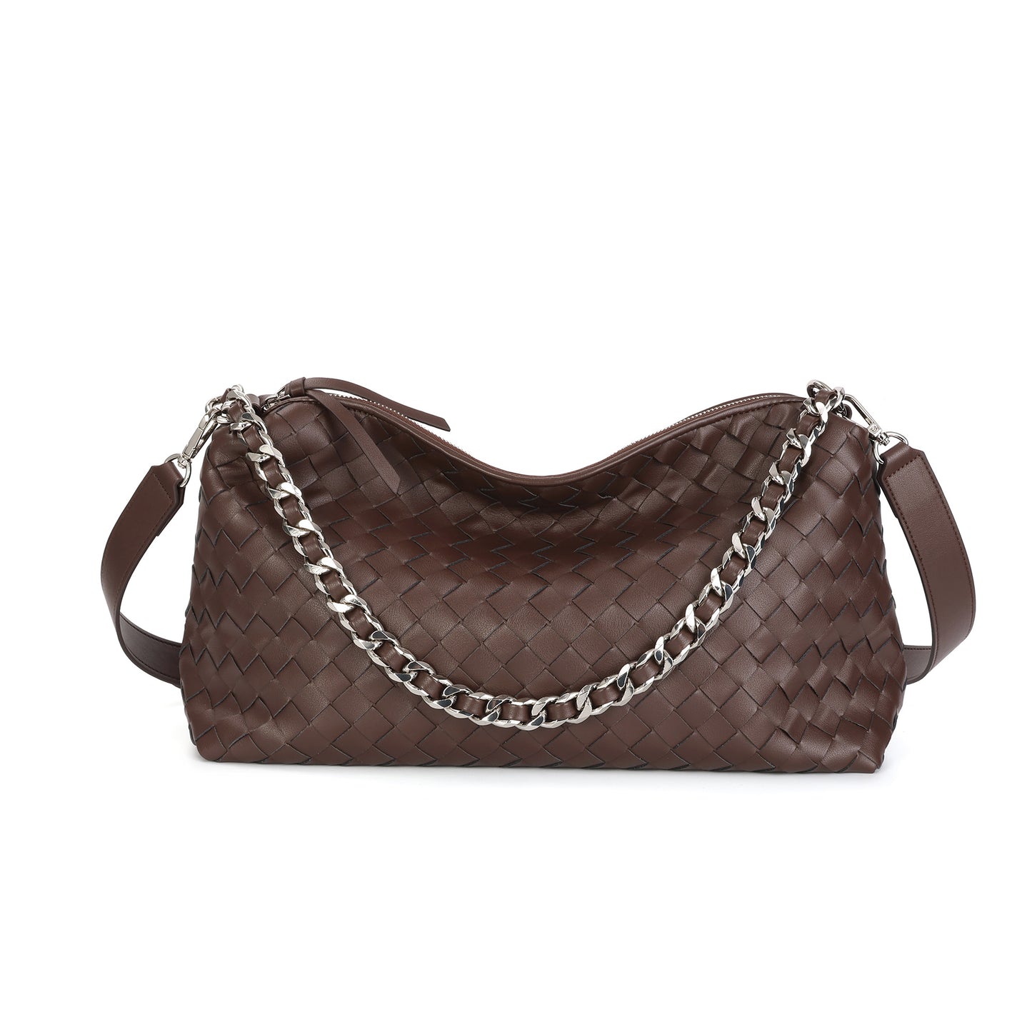 Hand-Woven Leather Hobo Bag