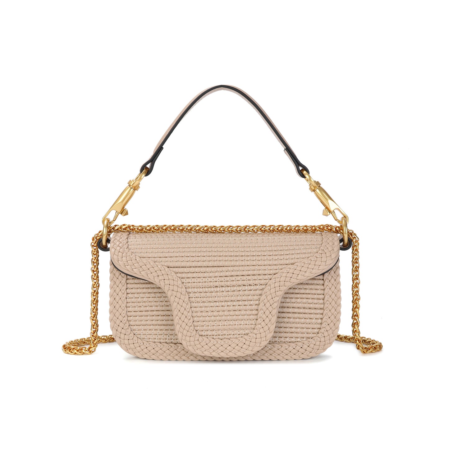 Elegant Braided Leather Crossbody Bag