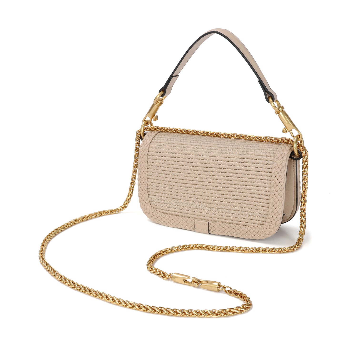 Elegant Braided Leather Crossbody Bag