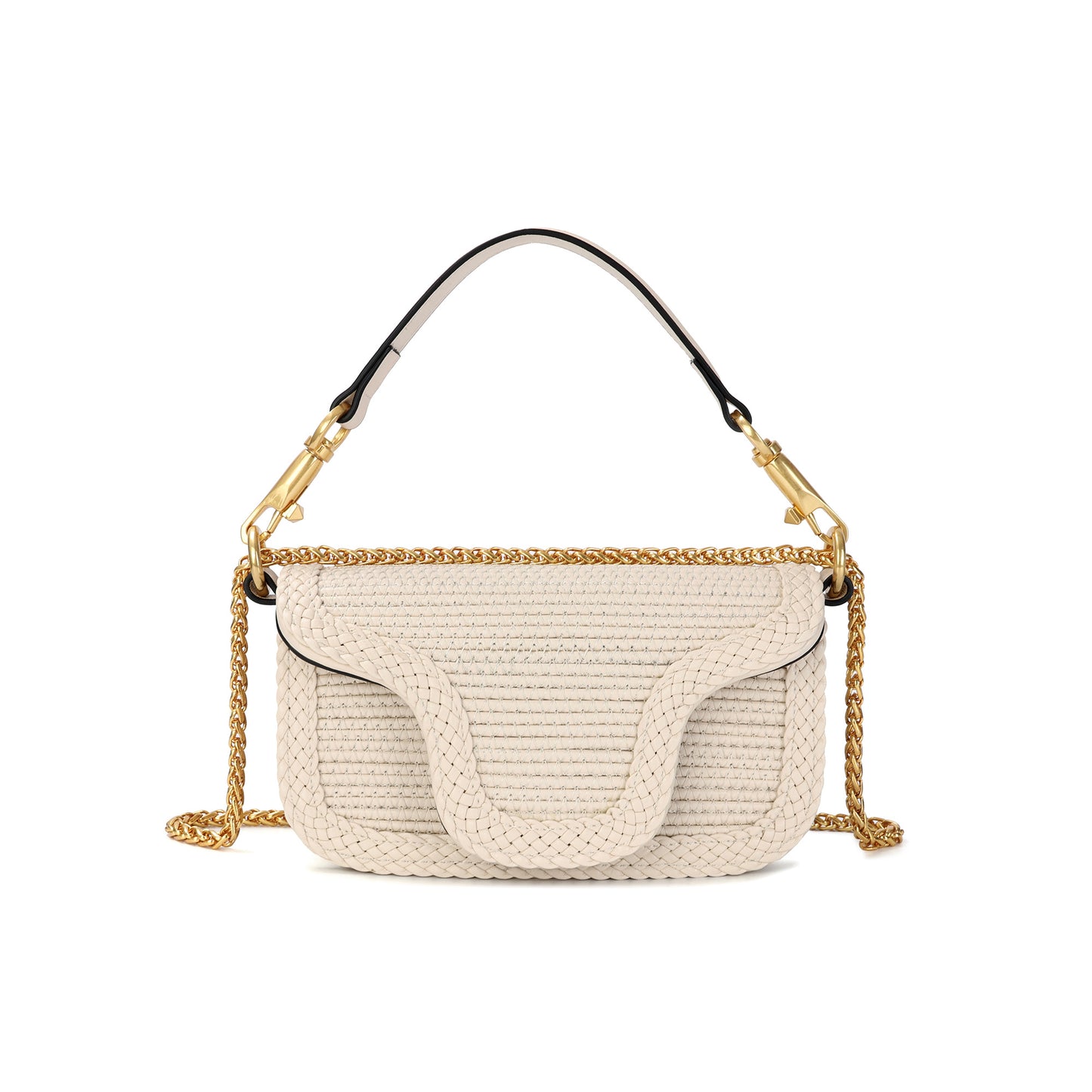 Elegant Braided Leather Crossbody Bag