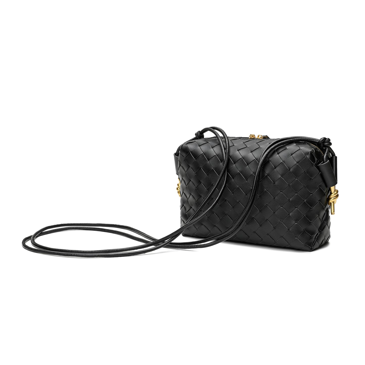 Hand-Woven Leather Crossbody/Shoulder Bag