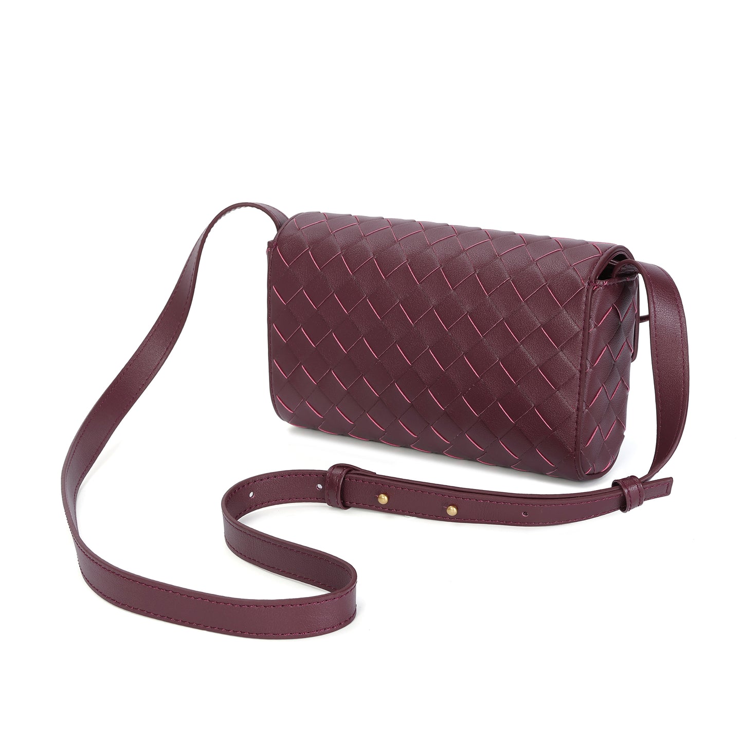 Hand-Woven Leather Clutch/Shoulder Bag