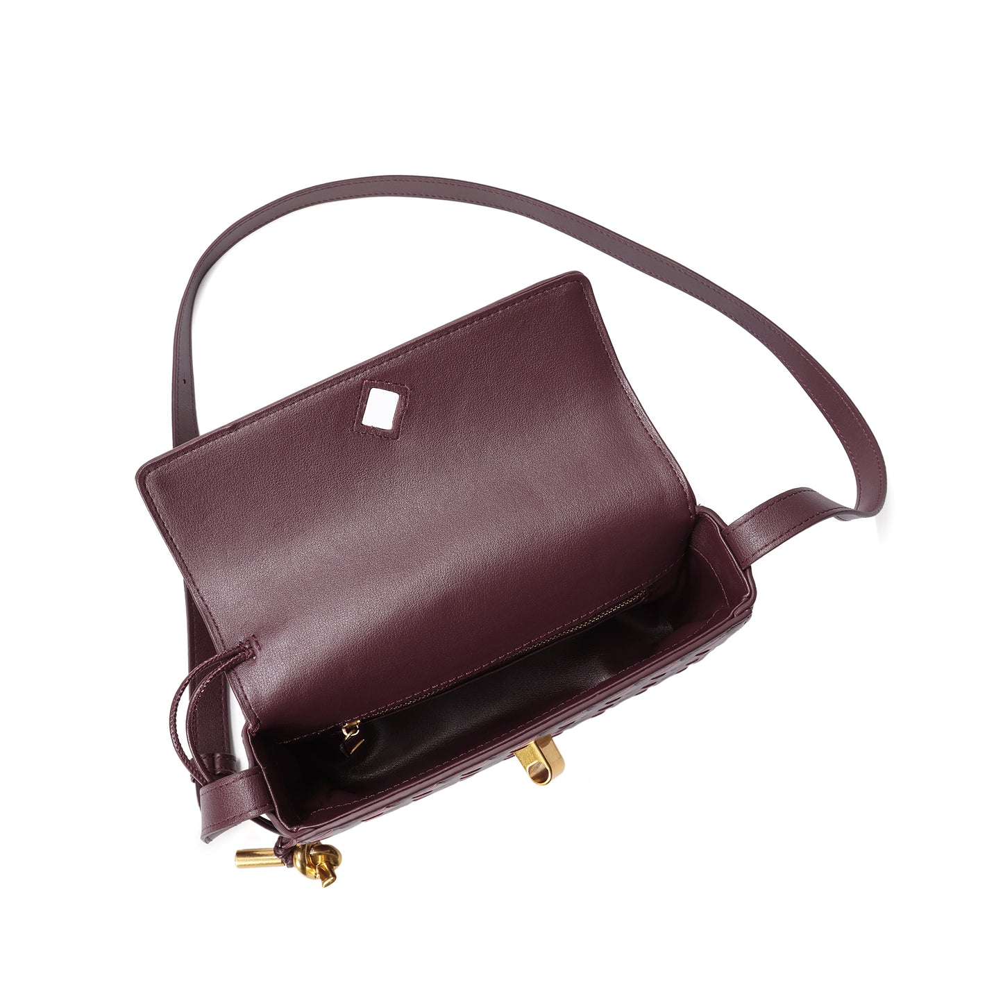 Hand-Woven Leather Clutch/Shoulder Bag